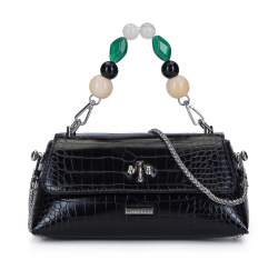 Kleine Damentasche mit Perlen, schwarz, 93-4Y-542-1, Bild 1