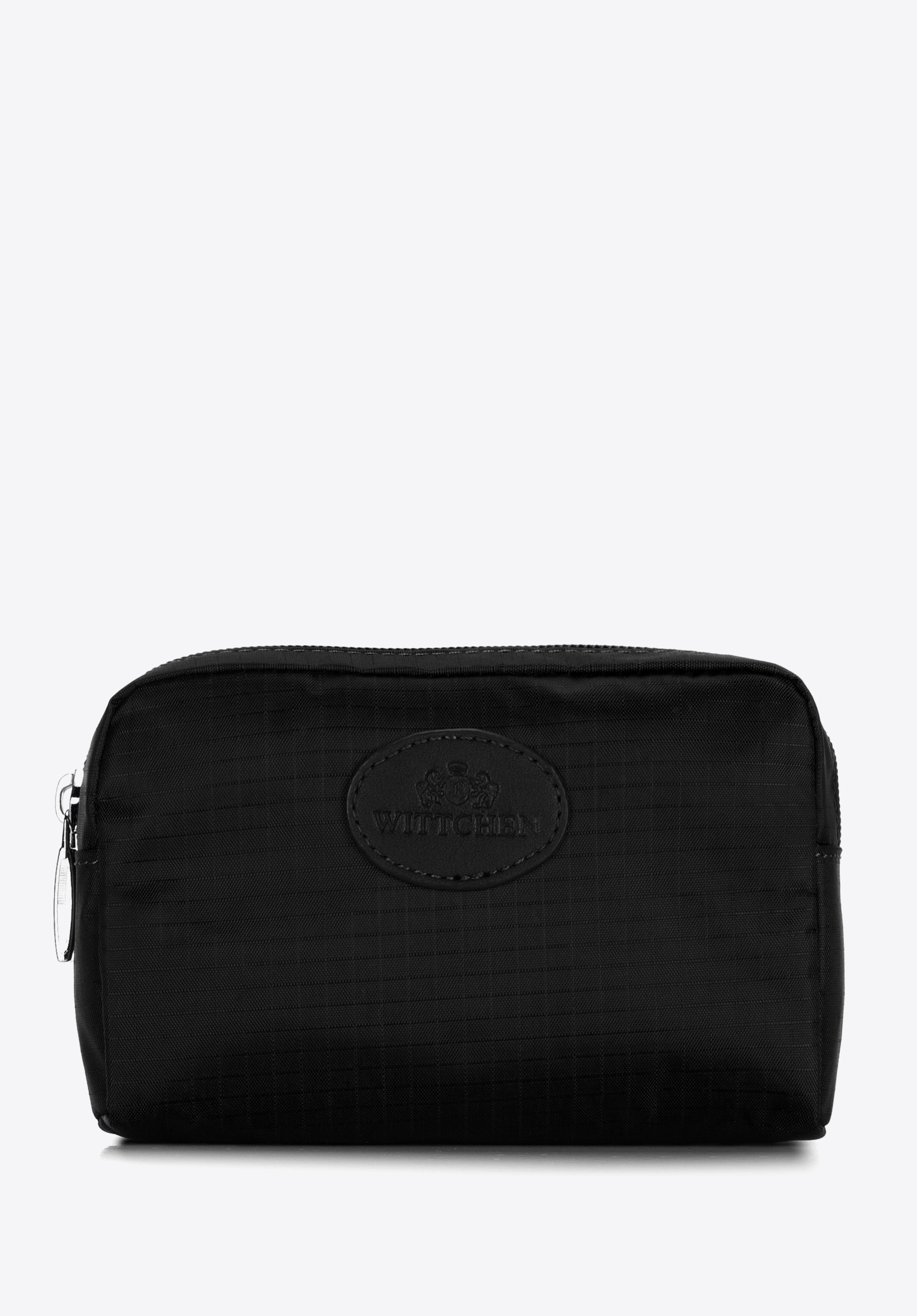 schwarze kleine Kosmetiktasche für Damen