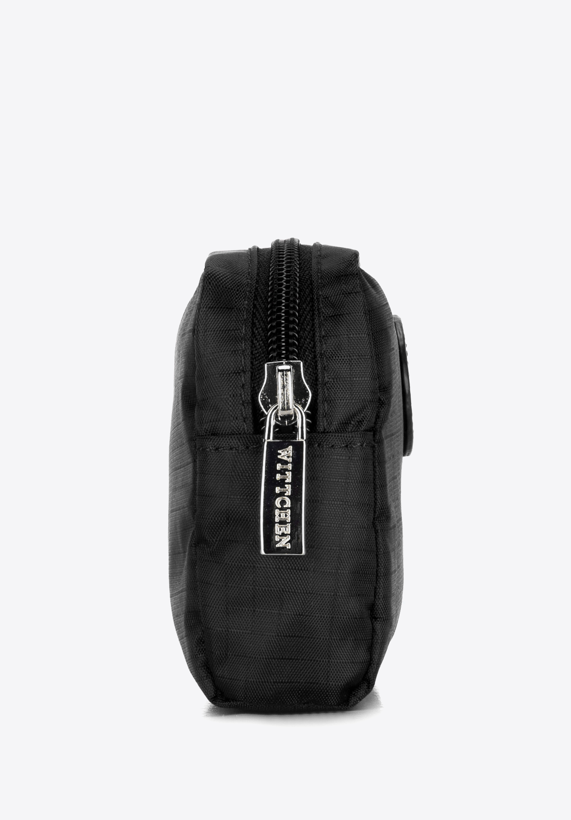 schwarze kleine Kosmetiktasche für Damen