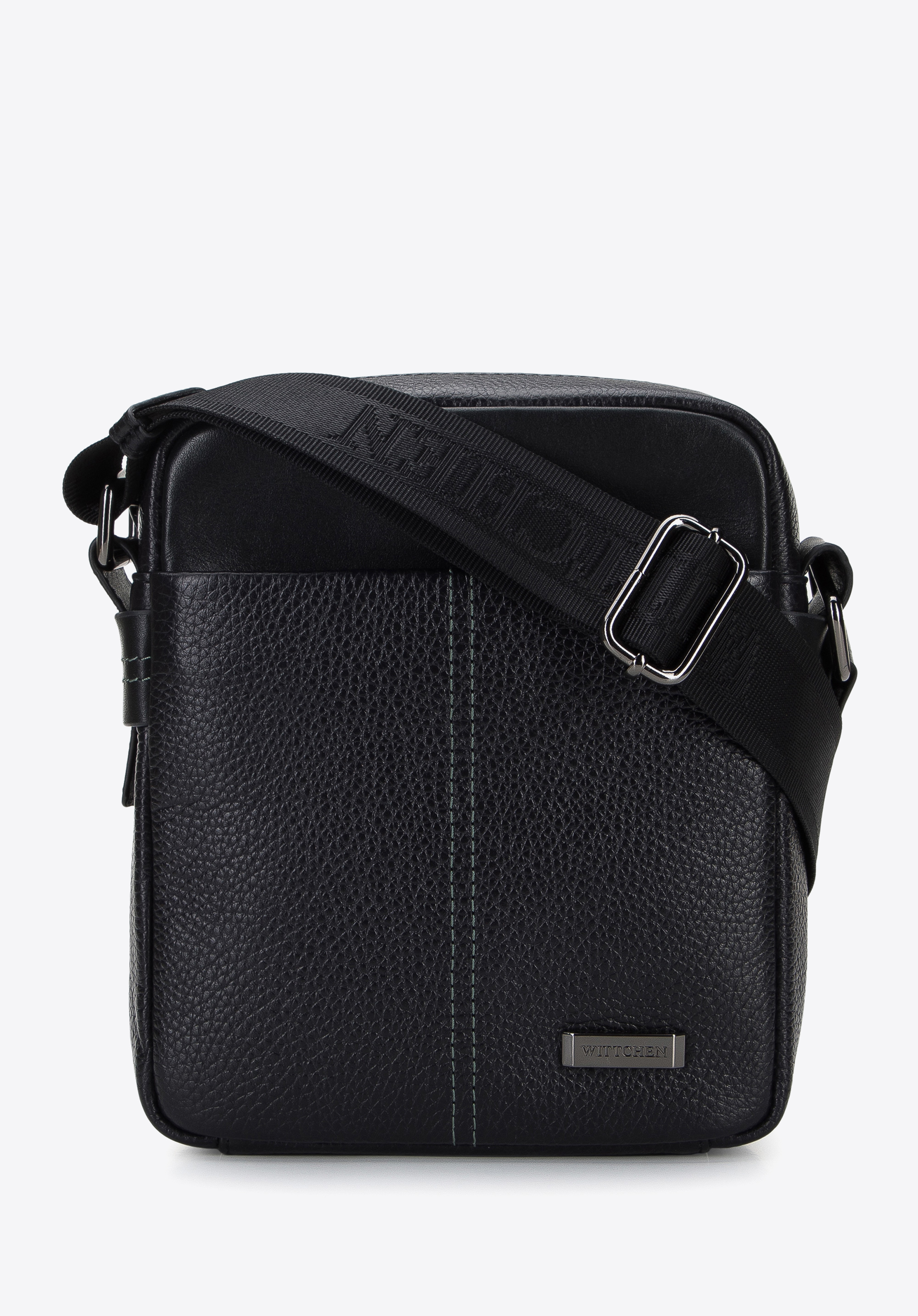 Kleine Umhängetasche aus Leder für Herren, schwarz, 96-4U-804-1, Bild 1