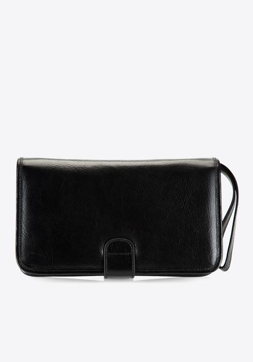 Kleine Unterarmtasche aus Leder mit elegantem Verschluss, schwarz, 21-3-032-1, Bild 6