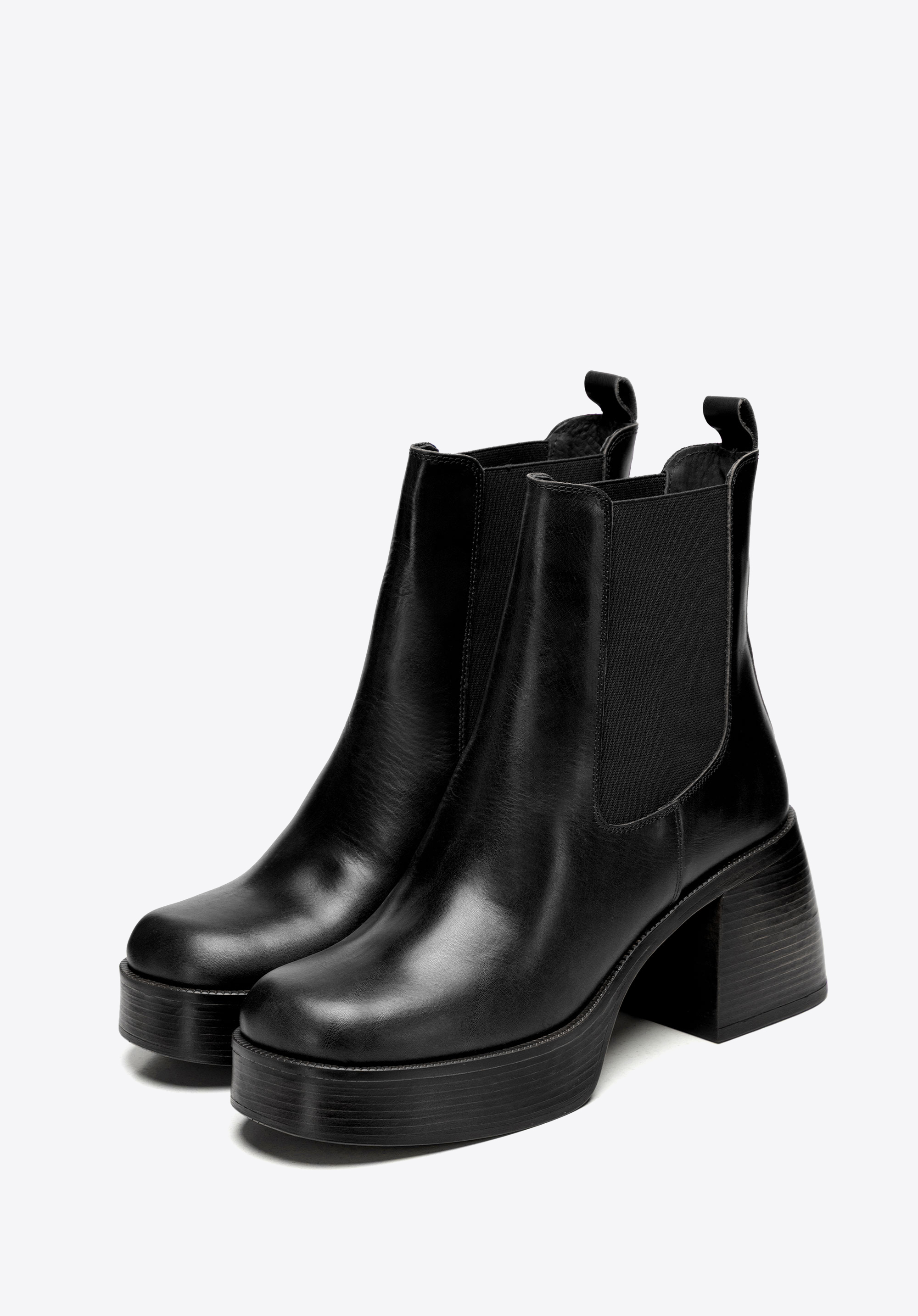 Plateau-Chelsea-Boots aus Leder, schwarz, 101-D-304-1-39, Bild 1
