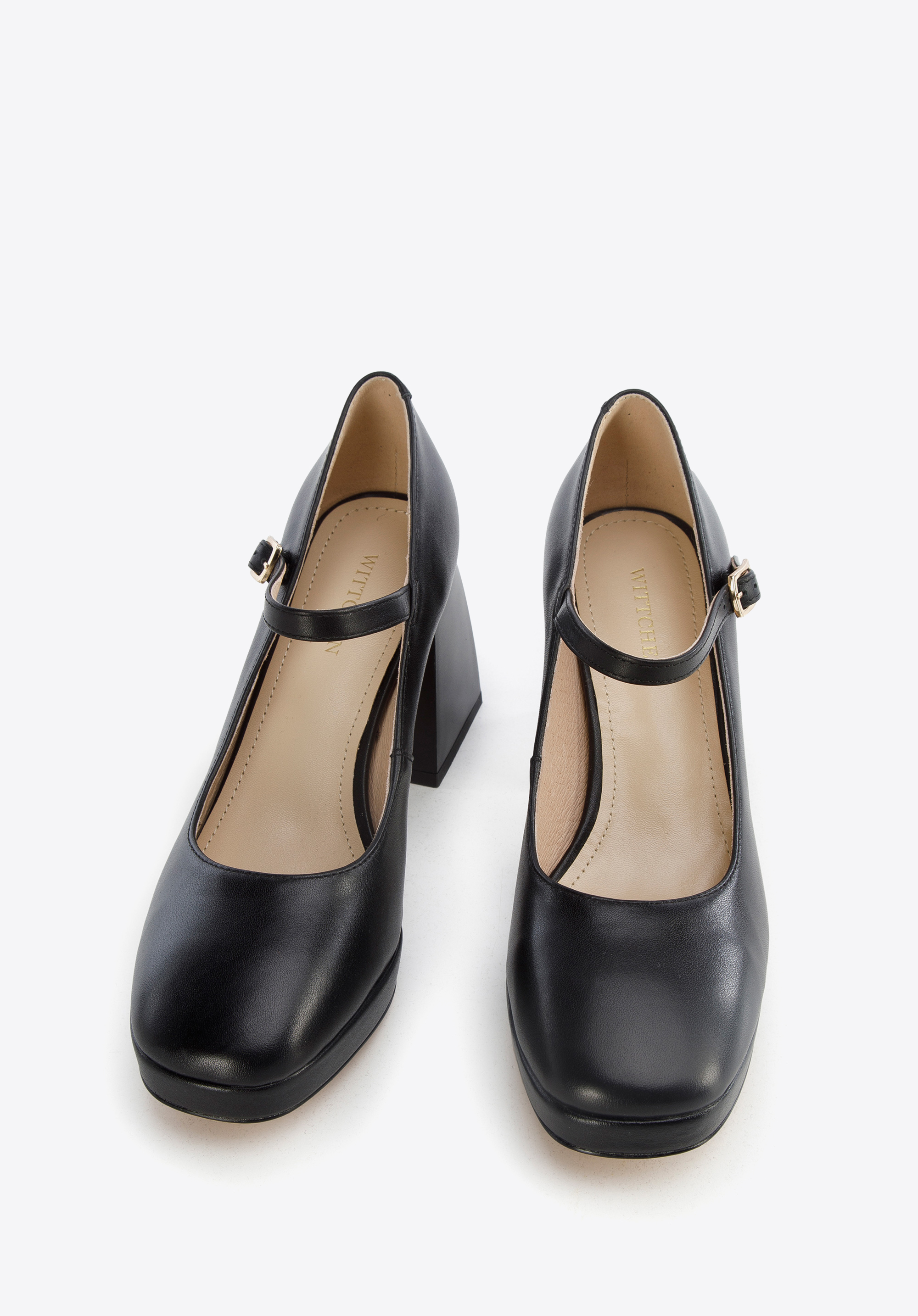 Pumps für Damen aus Leder mit Riemen, schwarz, 96-D-506-1-36, Bild 1