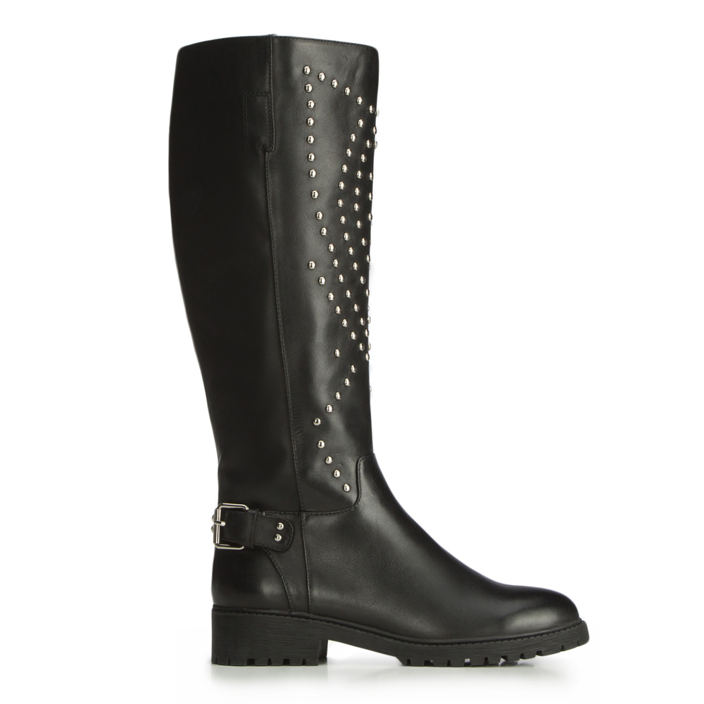 schwarze lederstiefel für damen