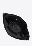 Köfferchen aus Echtleder mit geflochtenen Griffen, schwarz, 94-4E-904-P, Bild 3