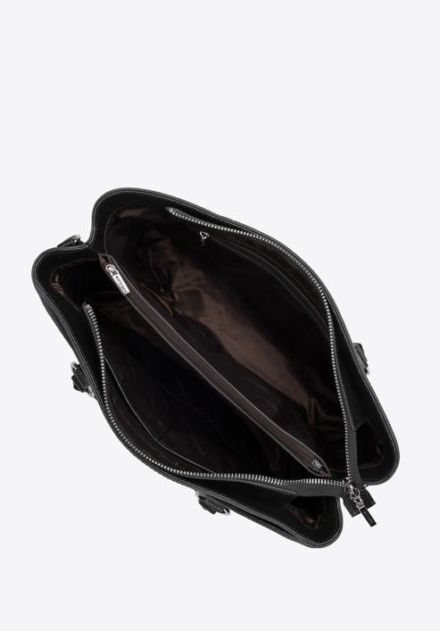 Köfferchen aus Eidechsenleder mit Ausschnitt, schwarz, 96-4E-638-1, Bild 3