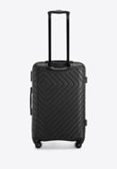Mittelgroßer Koffer aus ABS mit geometrischer Prägung, schwarz, 56-3A-752-91, Bild 3