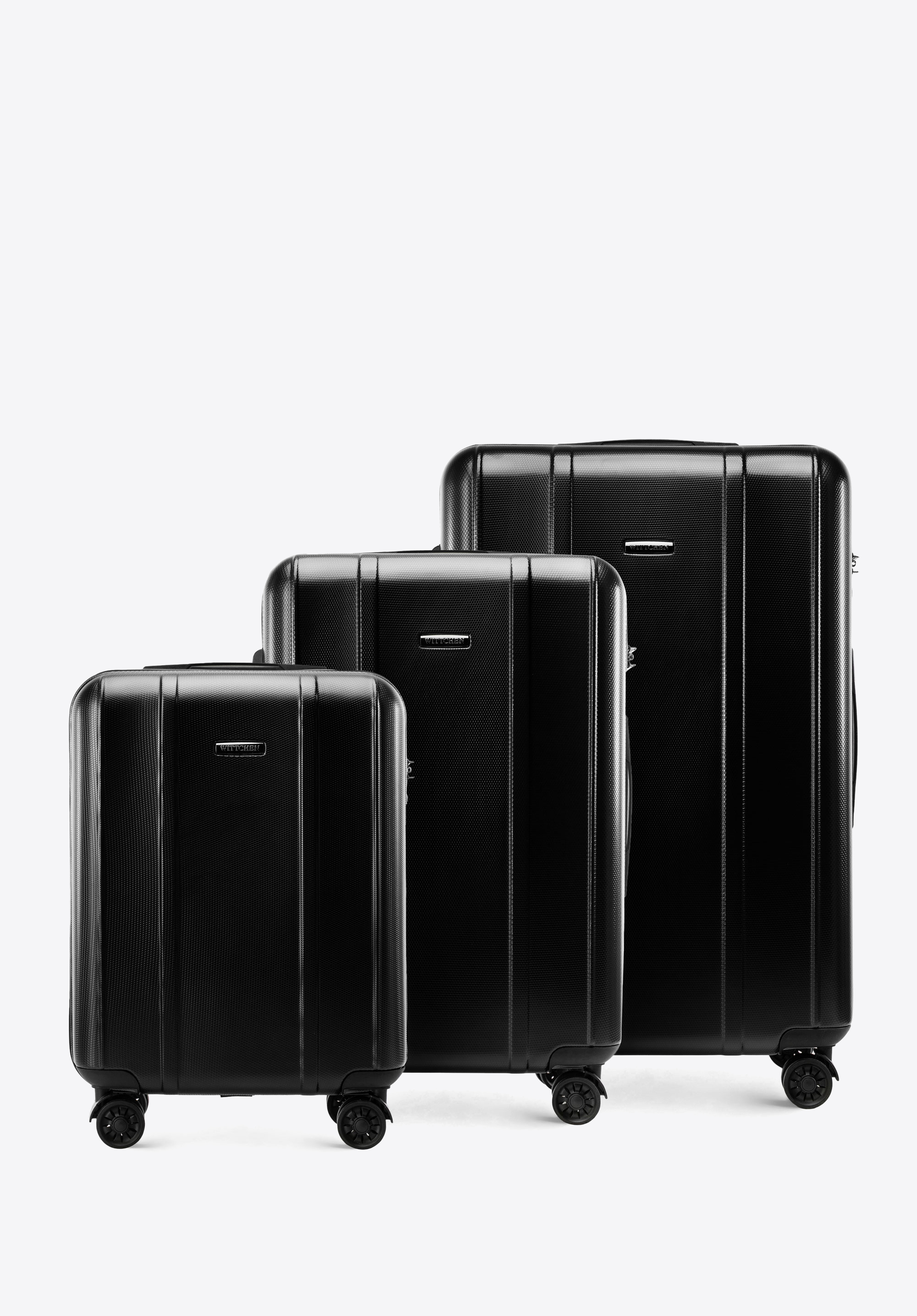 Kofferset aus Polycarbonat, schwarz, 56-3P-71S-1, Bild 1