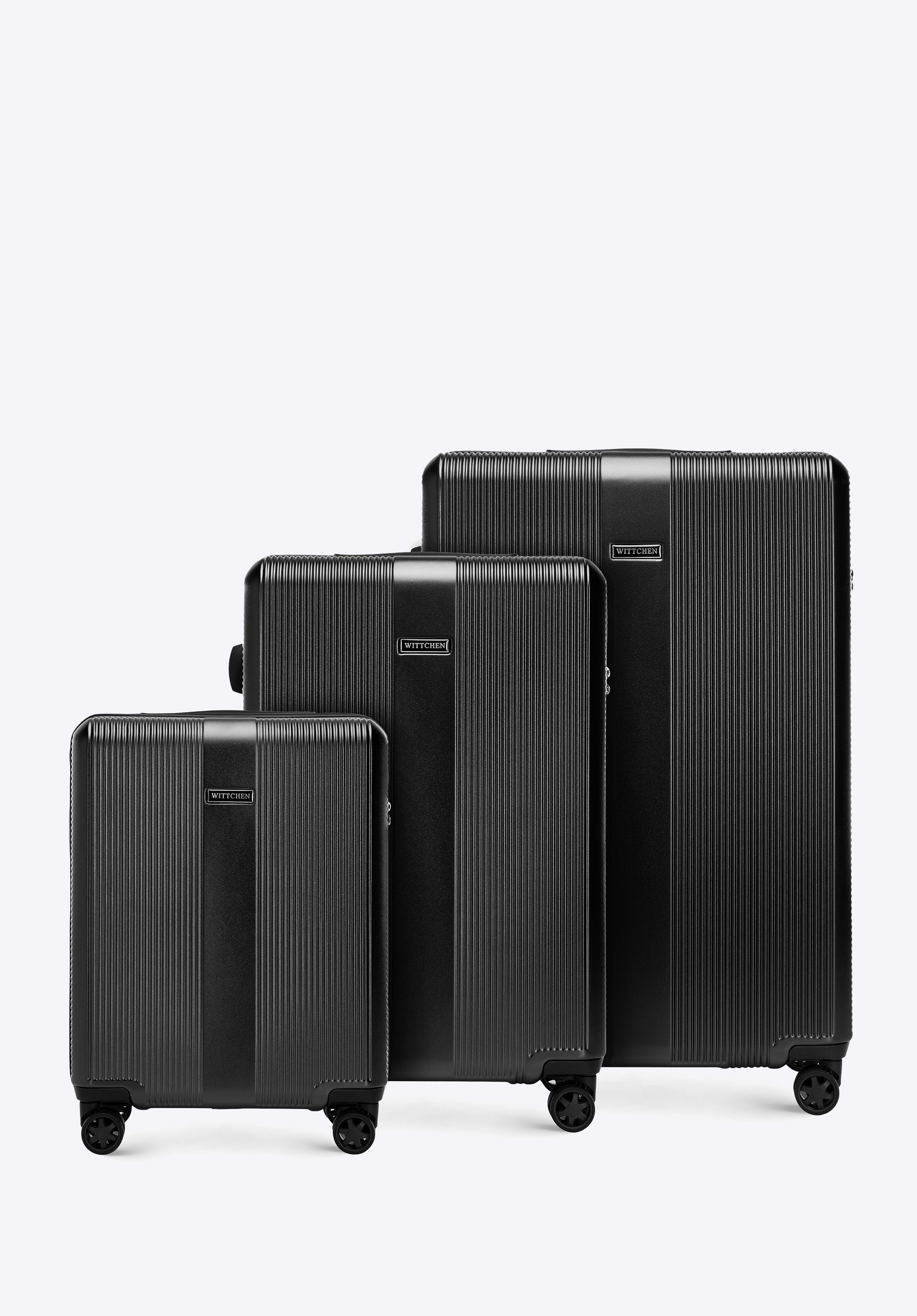 Kofferset aus Polycarbonat, schwarz, 56-3P-90S-11, Bild 1