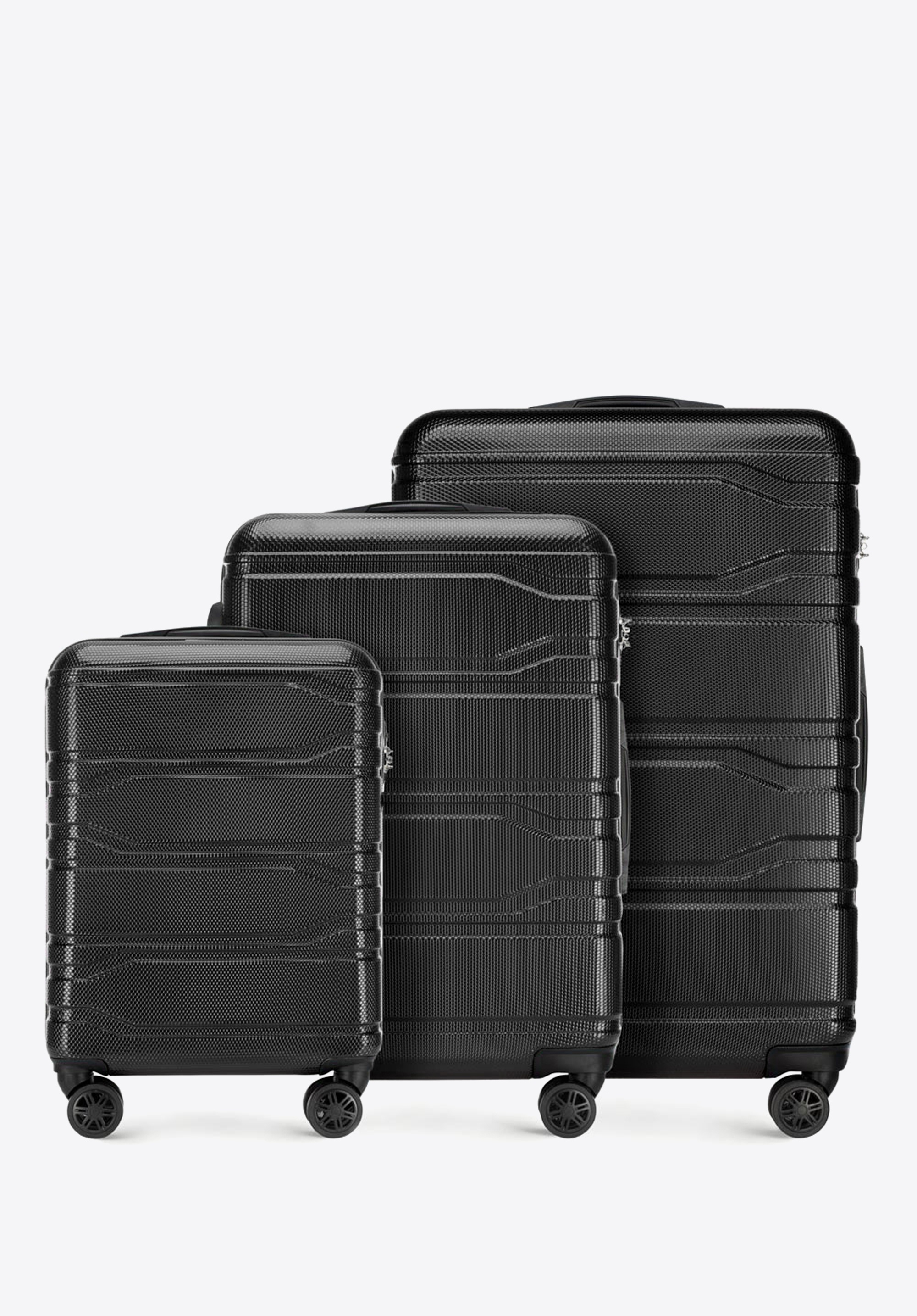 Kofferset aus Polycarbonat, schwarz, 56-3P-98S-11, Bild 1