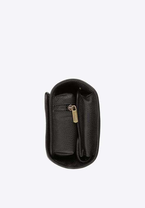 Kulturtasche aus Leder, aufklappbar, schwarz, 21-3-287-4, Bild 4