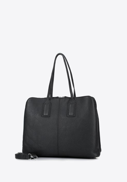 Laptoptasche für Damen aus Leder, schwarz, 93-4E-205-N, Bild 2