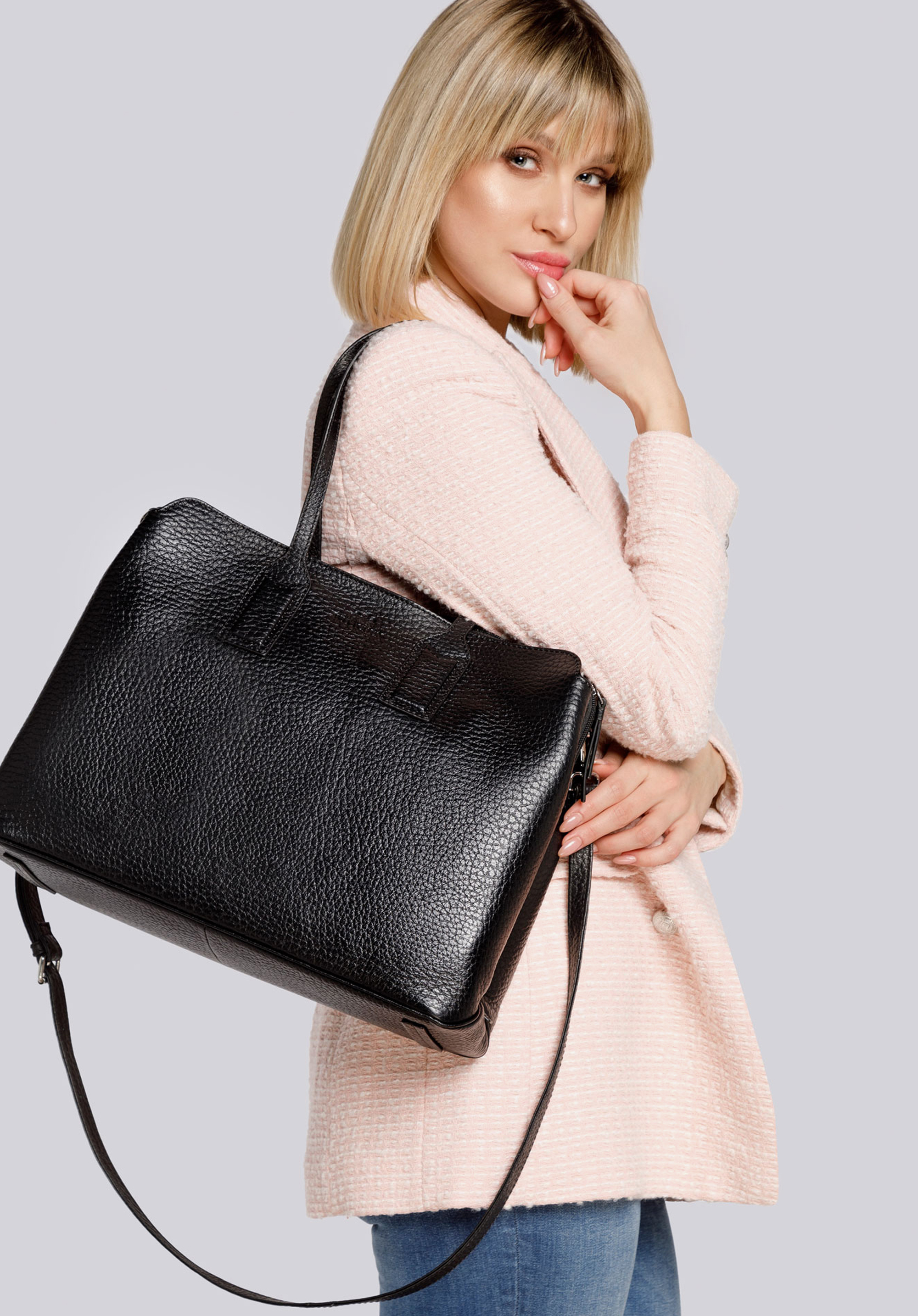 Laptoptasche für Damen aus Leder