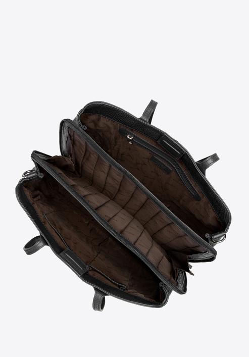 Laptoptasche für Damen aus Leder, schwarz, 93-4E-205-N, Bild 3