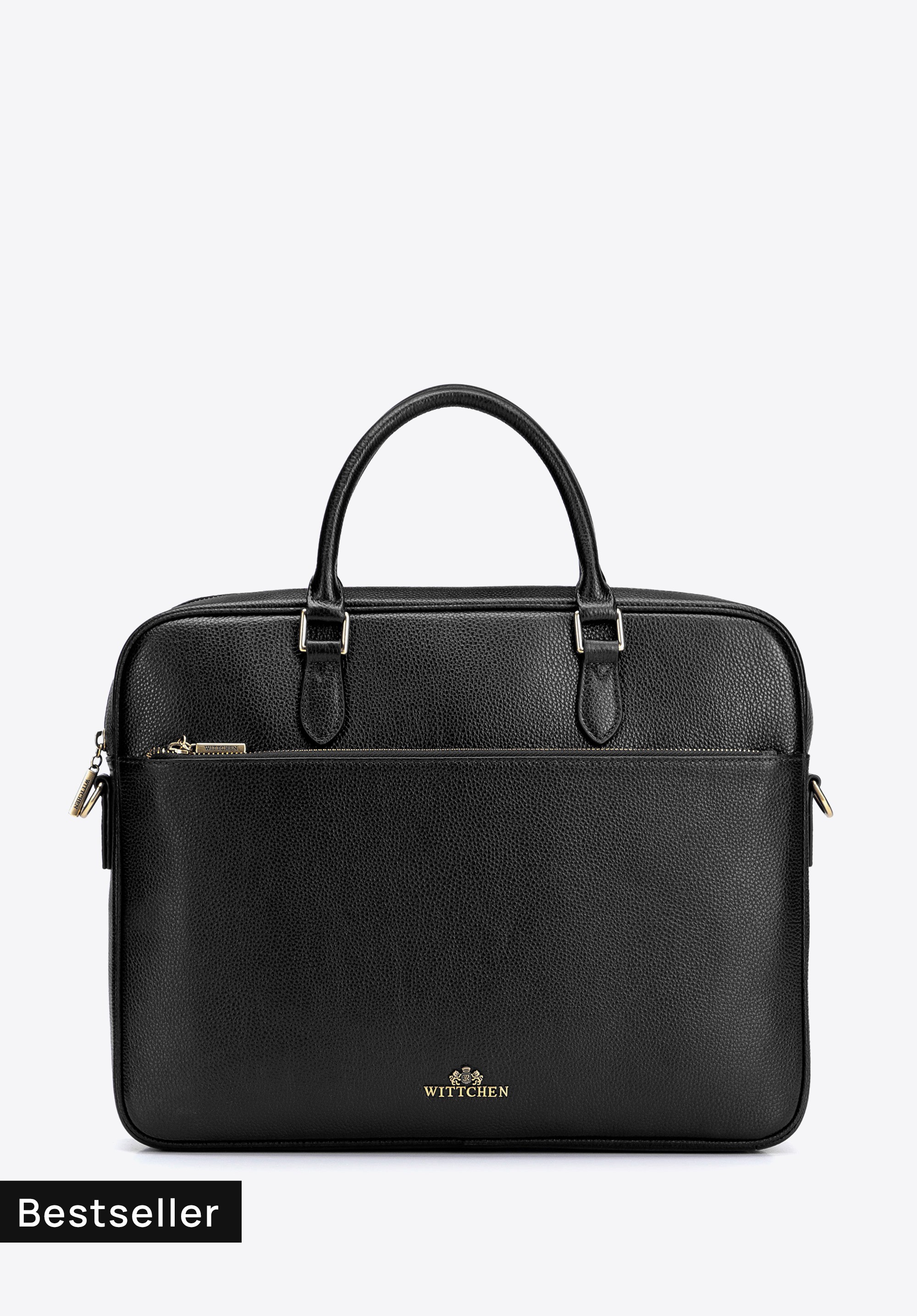 Laptoptasche und Dokumententasche aus Leder für Damen (15,6 Zoll)., schwarz, 103-2E-614-1, Bild 1