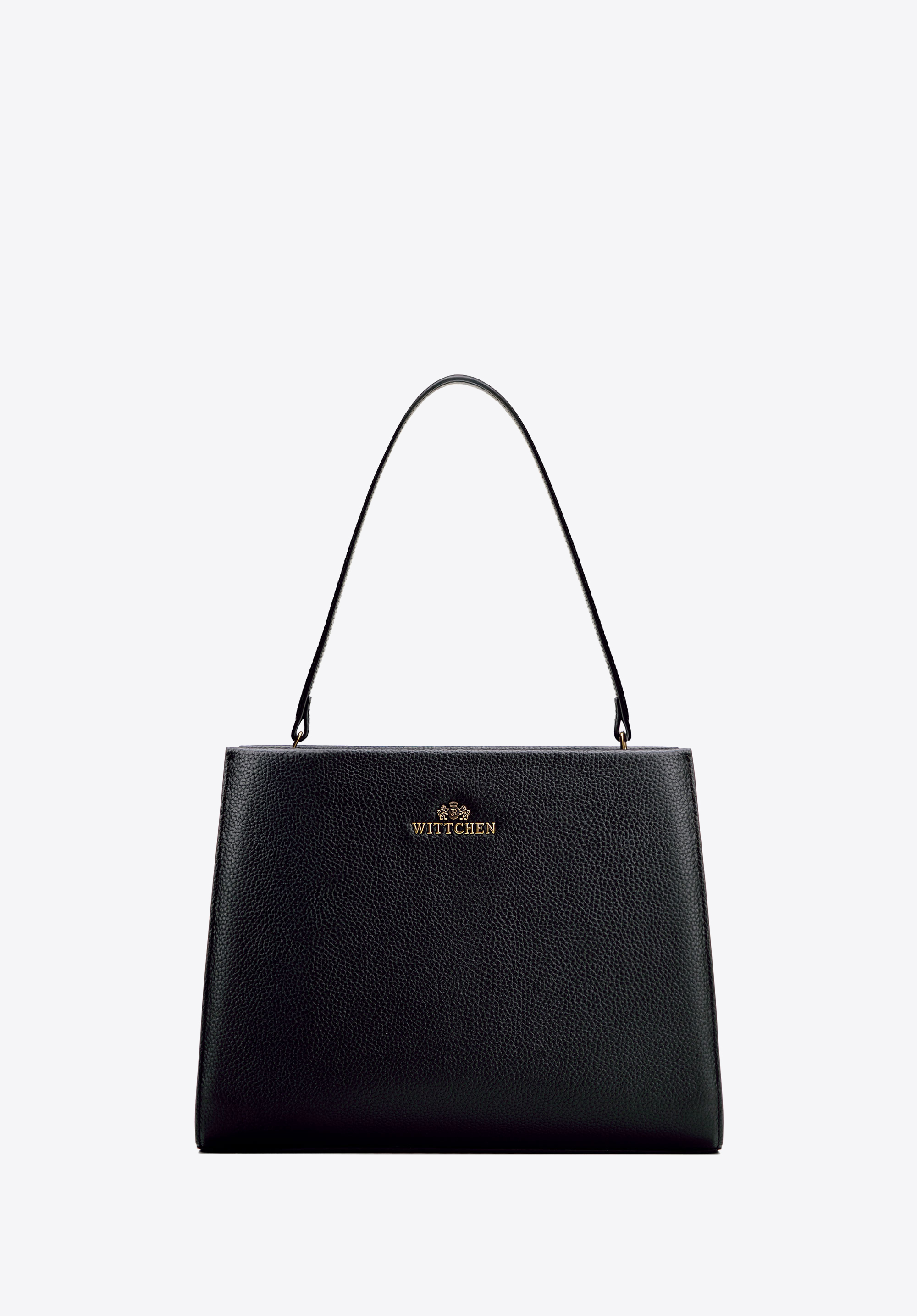 Leder Shopper Tasche, schwarz, 100-4E-204-1, Bild 1