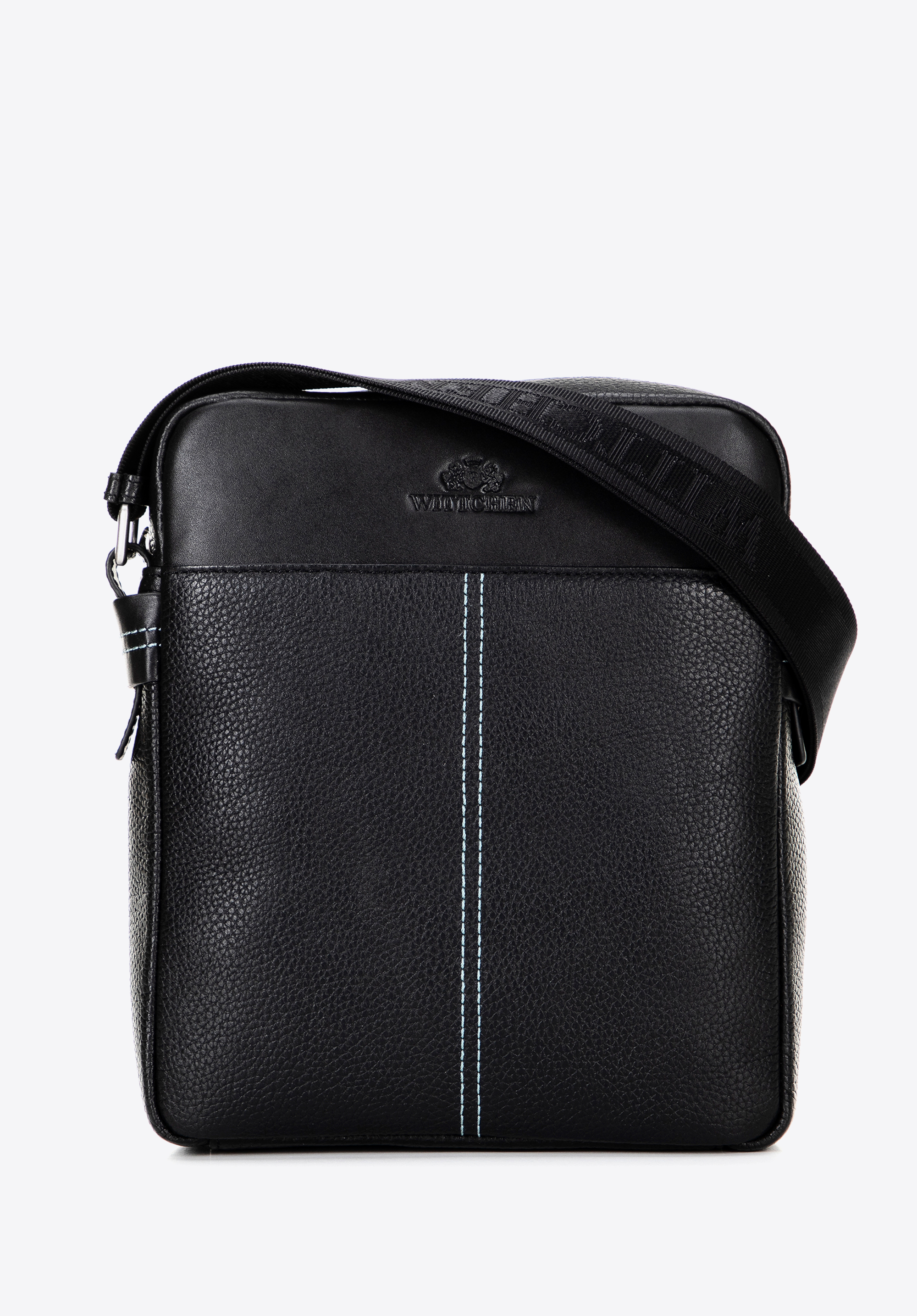 Leder-Umhängetasche für Herren, schwarz, 100-4U-807-1, Bild 1