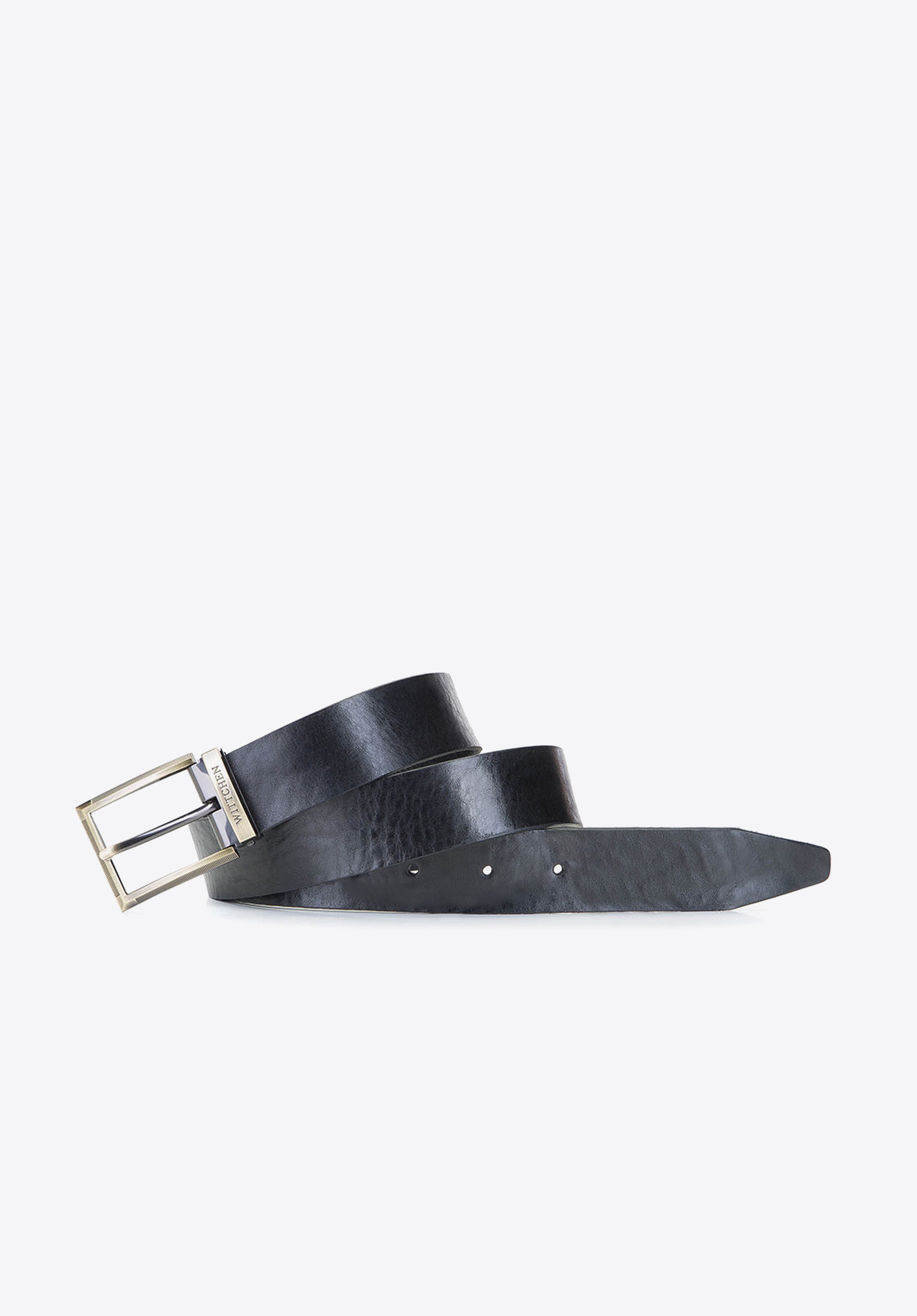 LEDERGÜRTEL FÜR HERREN IM RETRO-DESIGN, schwarz, 92-8M-361-1-10, Bild 1