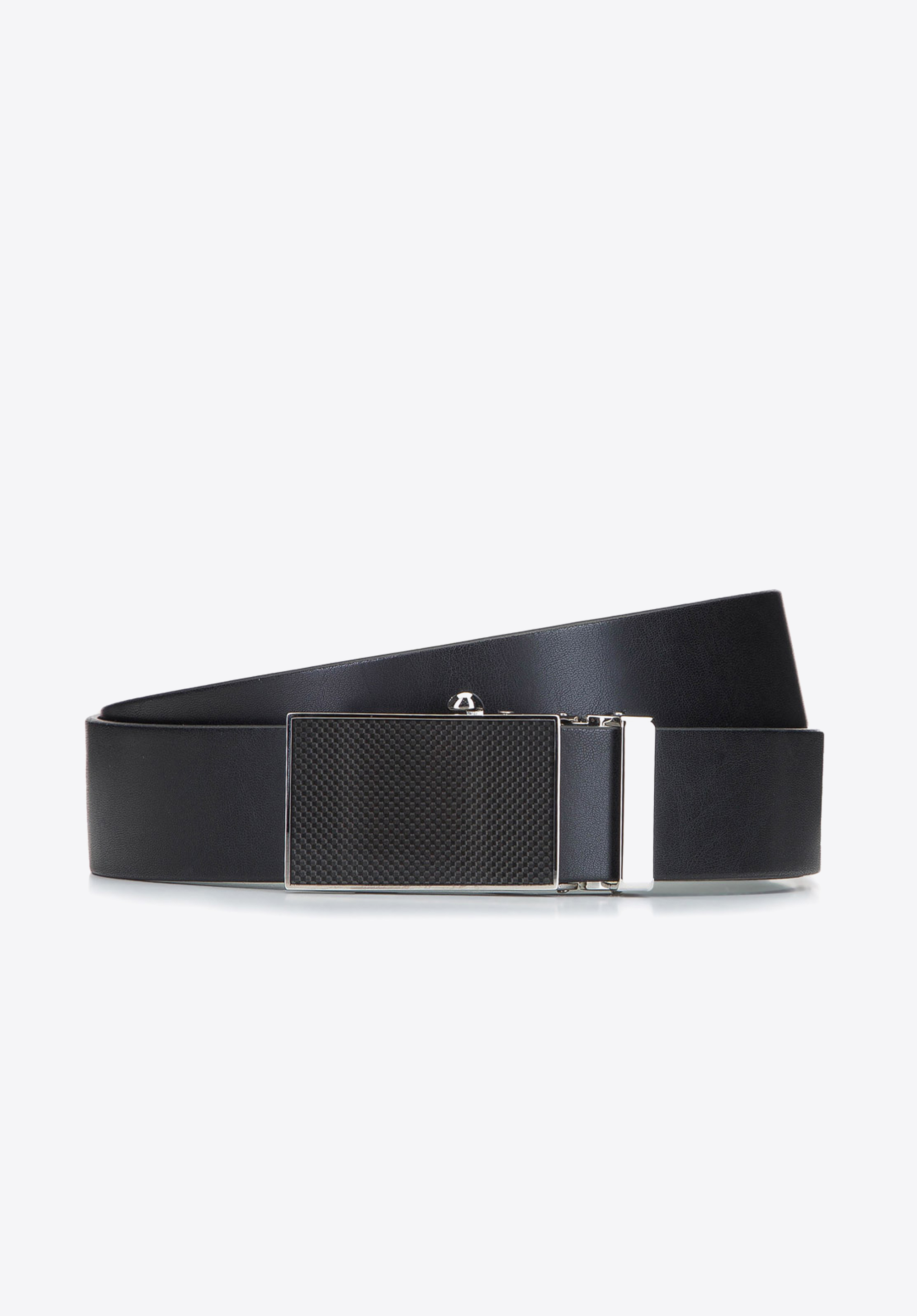LEDERGÜRTEL FÜR HERREN MIT AUTOMATIK-SCHLIESSE, schwarz, 92-8M-353-1-12, Bild 1