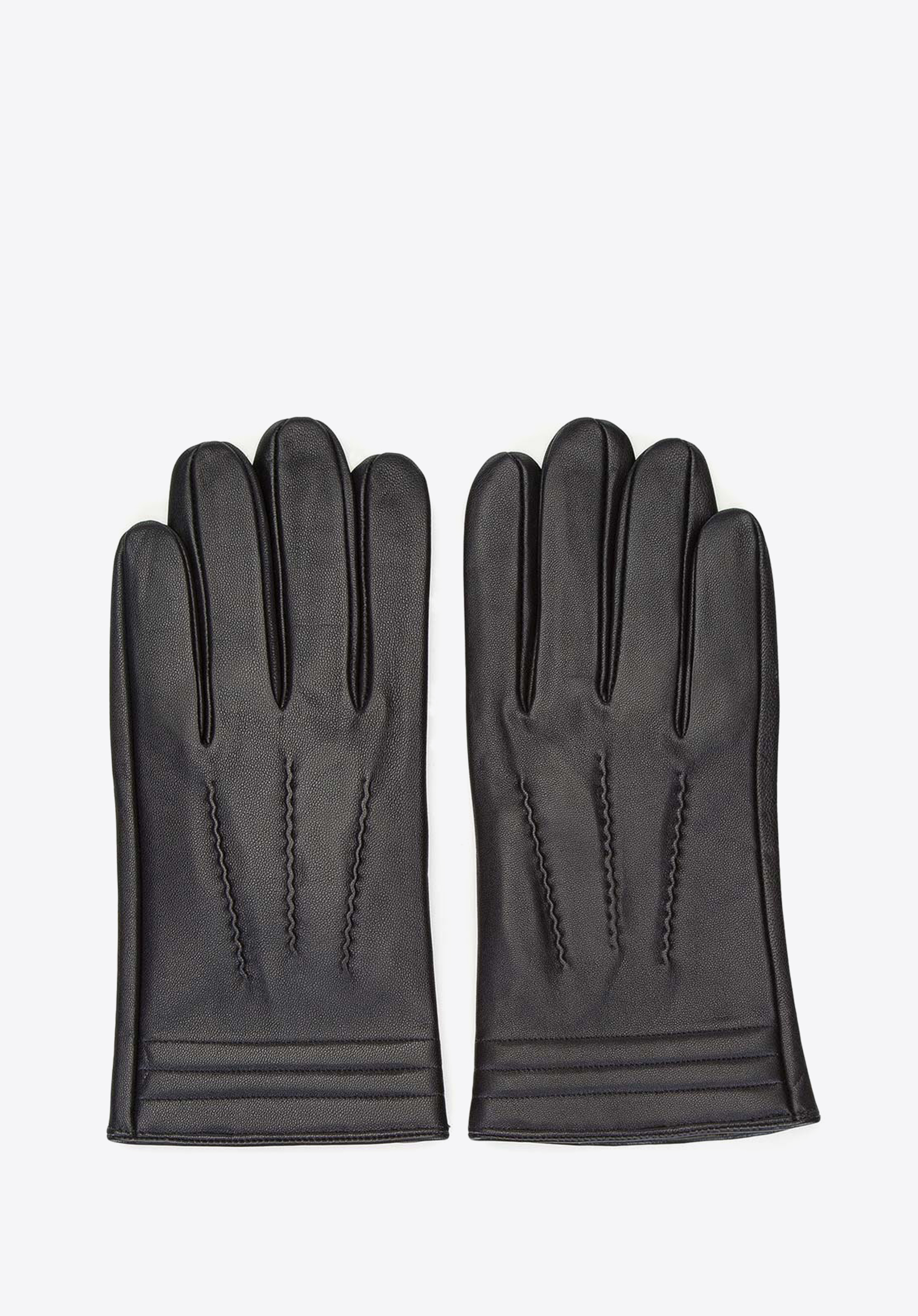 LEDERHANDSCHUHE MIT NÄHTEN, schwarz, 39-6-718-1-V, Bild 1