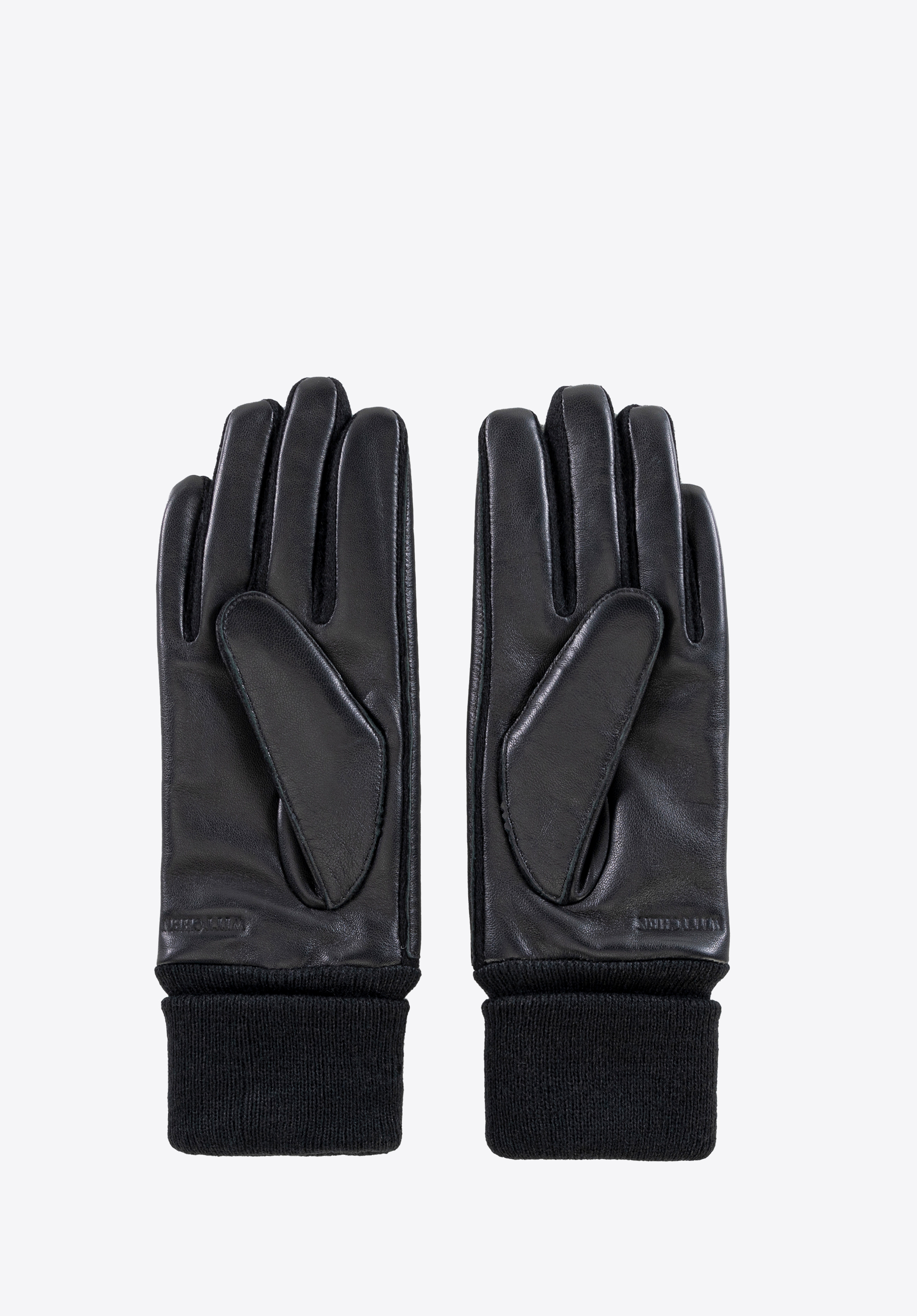 Lederhandschuhe mit Stoffstulpe, schwarz, 39-6L-967-1-M, Bild 1