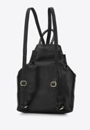 Lederrucksack für Damen mit Stirnband, schwarz, 95-4E-017-9, Bild 2