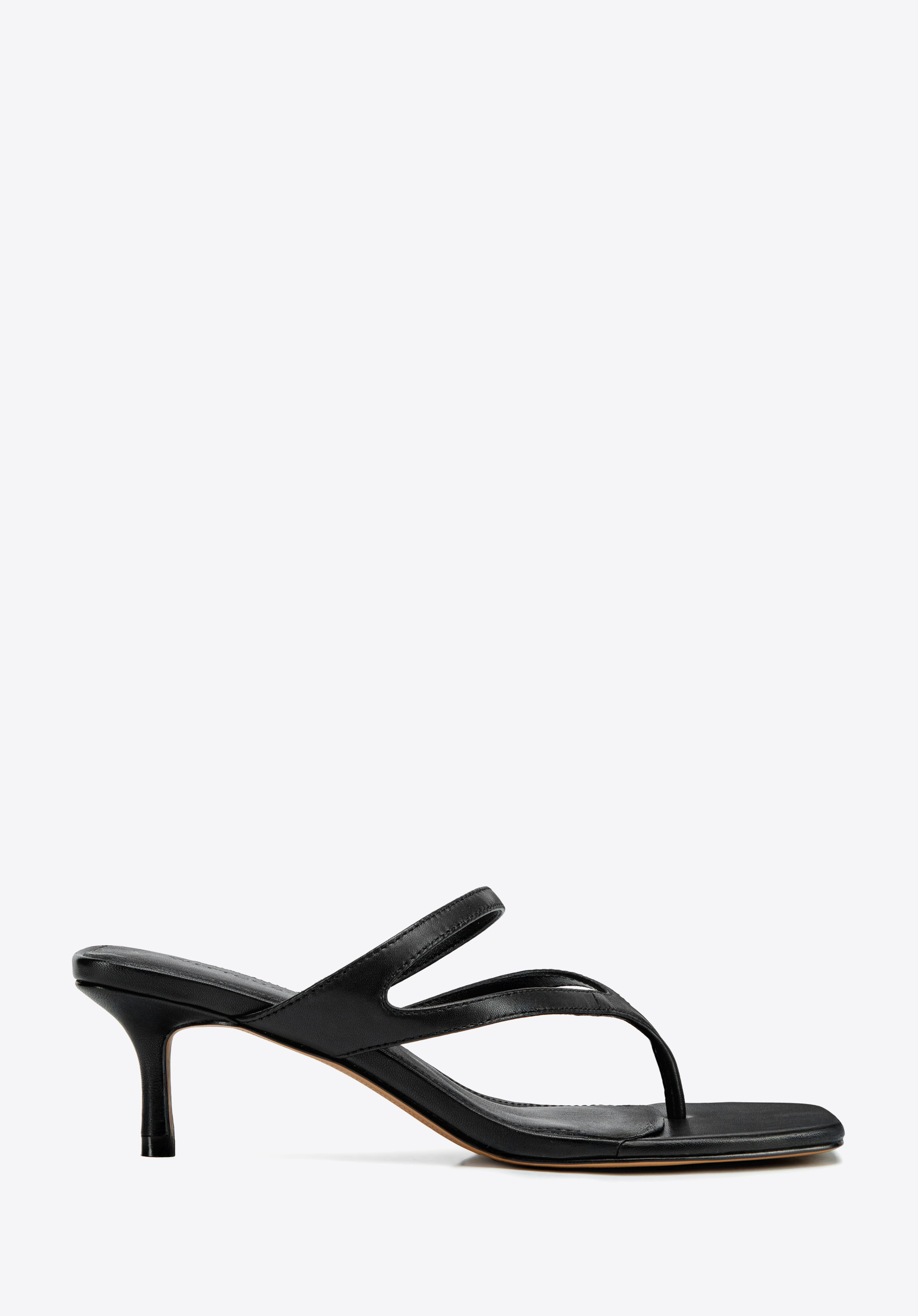 Ledersandalen mit niedrigem Absatz, schwarz, 102-D-362-1-35, Bild 1