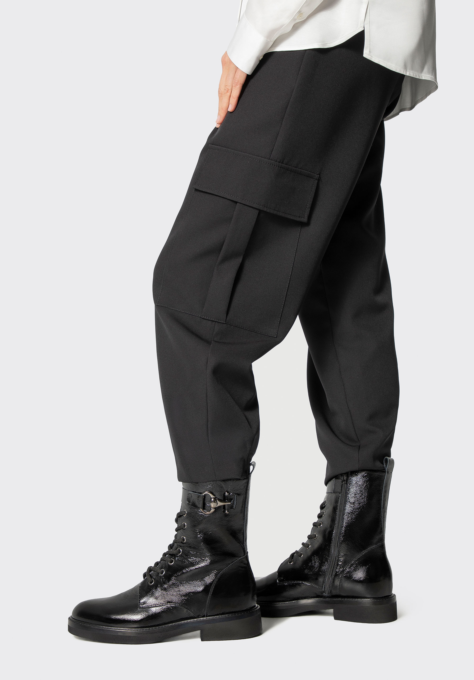 Lederstiefeletten mit Zierschnalle, schwarz, 101-D-112-1-37_5, Bild 1