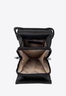 Mini-Tasche aus Öko-Leder mit abgerundeter Klappe, schwarz, 95-2Y-060-1, Bild 3