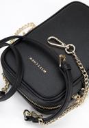 Mini-Tasche für Damen aus Leder, schwarz, 96-4E-610-1, Bild 4