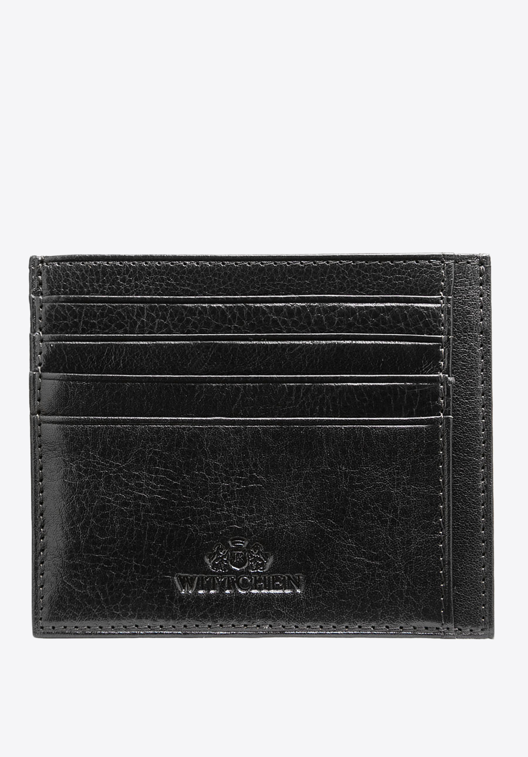 Minimalistisches Kartenetui aus Leder, schwarz, 21-2-030-1, Bild 1