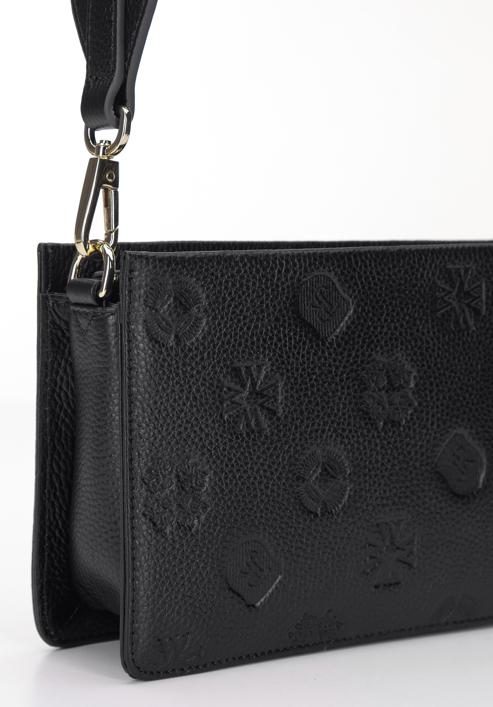 Minitasche aus Leder mit Monogramm, schwarz, 96-4E-608-1, Bild 6