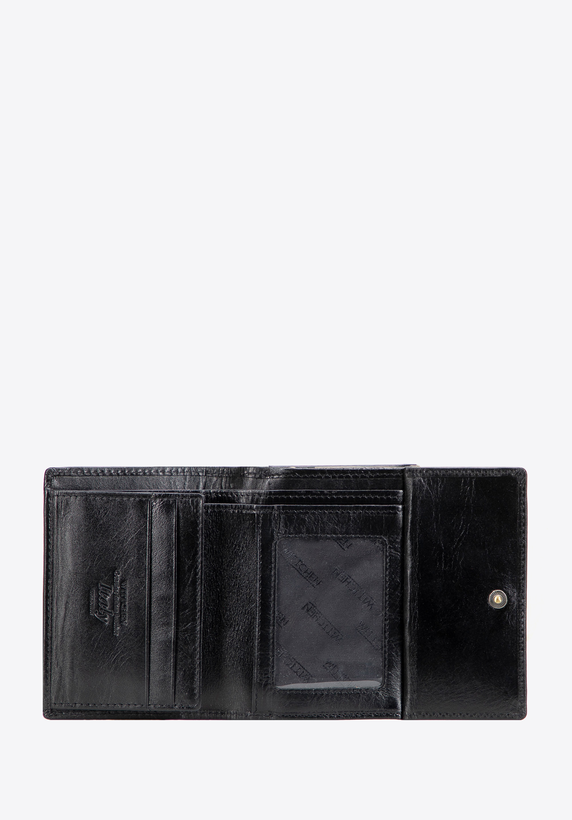 Mittelgroße Damenbrieftasche aus Leder, schwarz, 21-1-059-L10, Bild 1