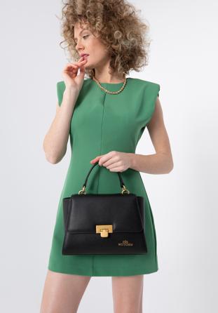 Mittelgroße Handtasche für Frauen, schwarz, 98-4E-201-1, Bild 1