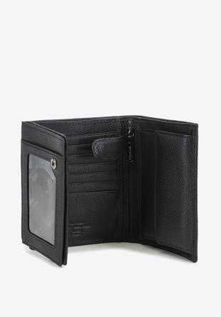 Mittelgroße Herren-Geldbörse aus Leder, schwarz, 02-1-139-1L, Bild 1