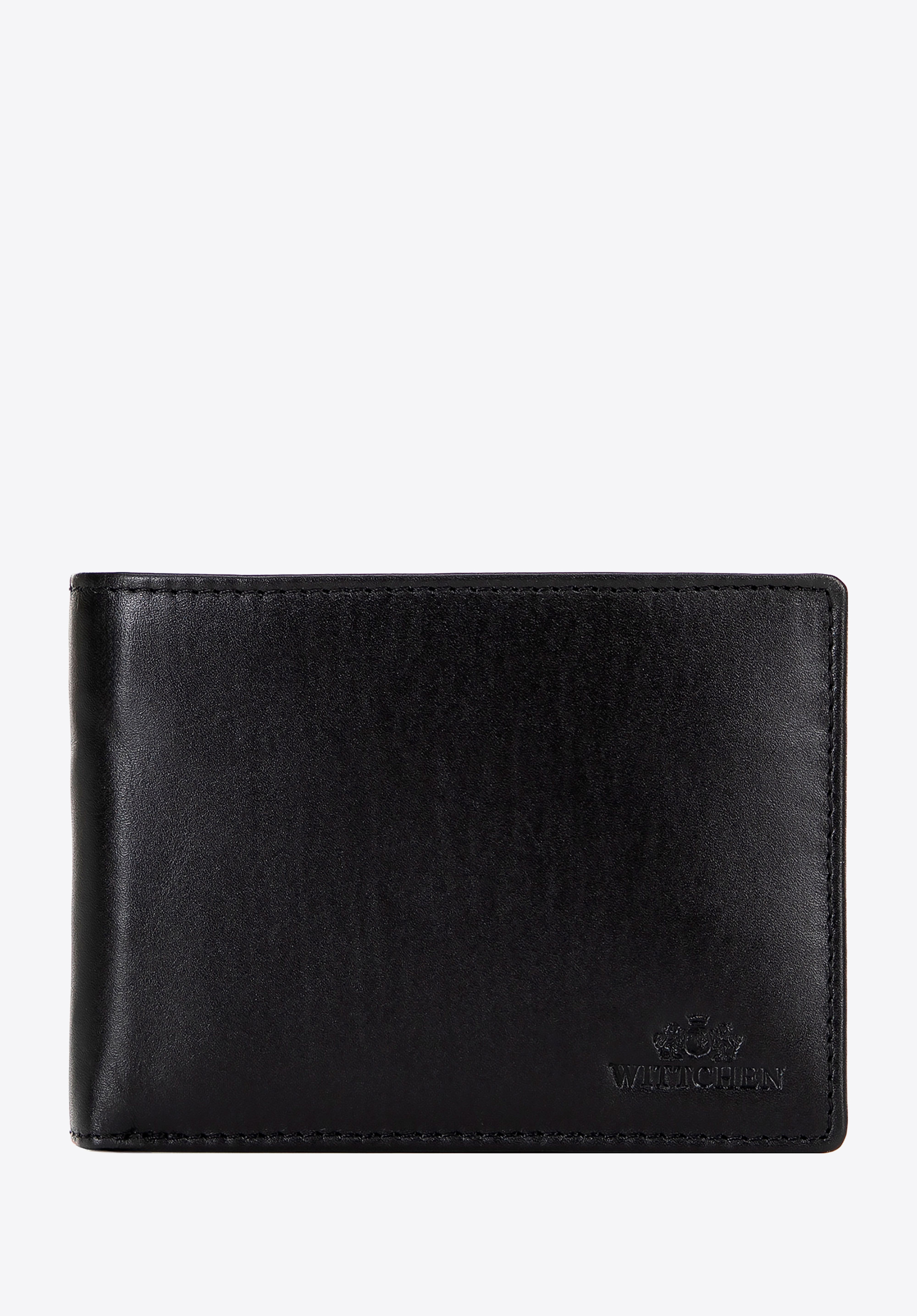Mittelgroße Herrenbrieftasche aus Leder, schwarz, 14-1-642-L1E, Bild 1