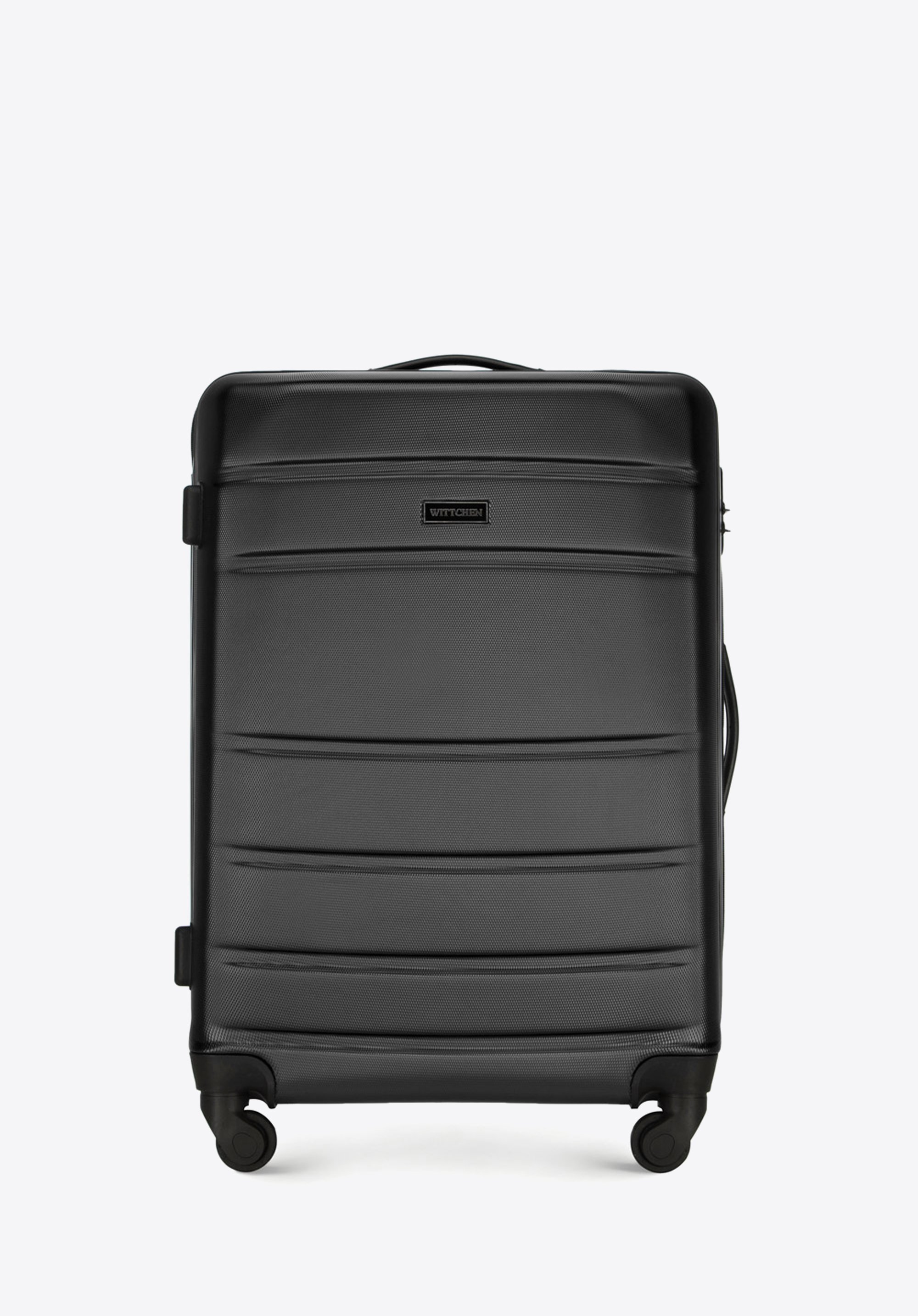 Mittelgroßer Koffer aus ABS-Material, schwarz, 56-3A-652-10, Bild 1