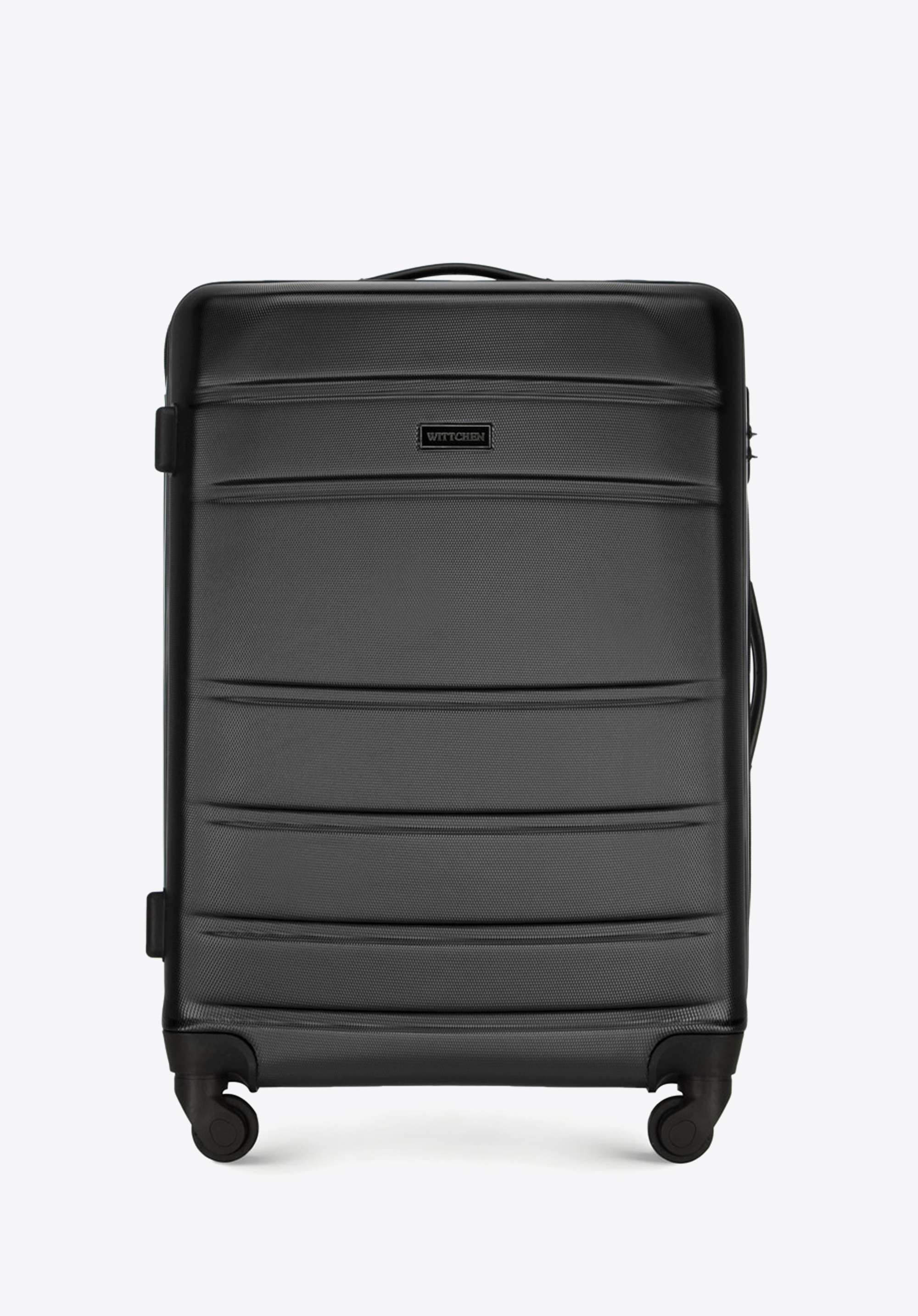 Mittelgroßer Koffer aus ABS-Material, schwarz, 56-3A-652-10, Bild 1