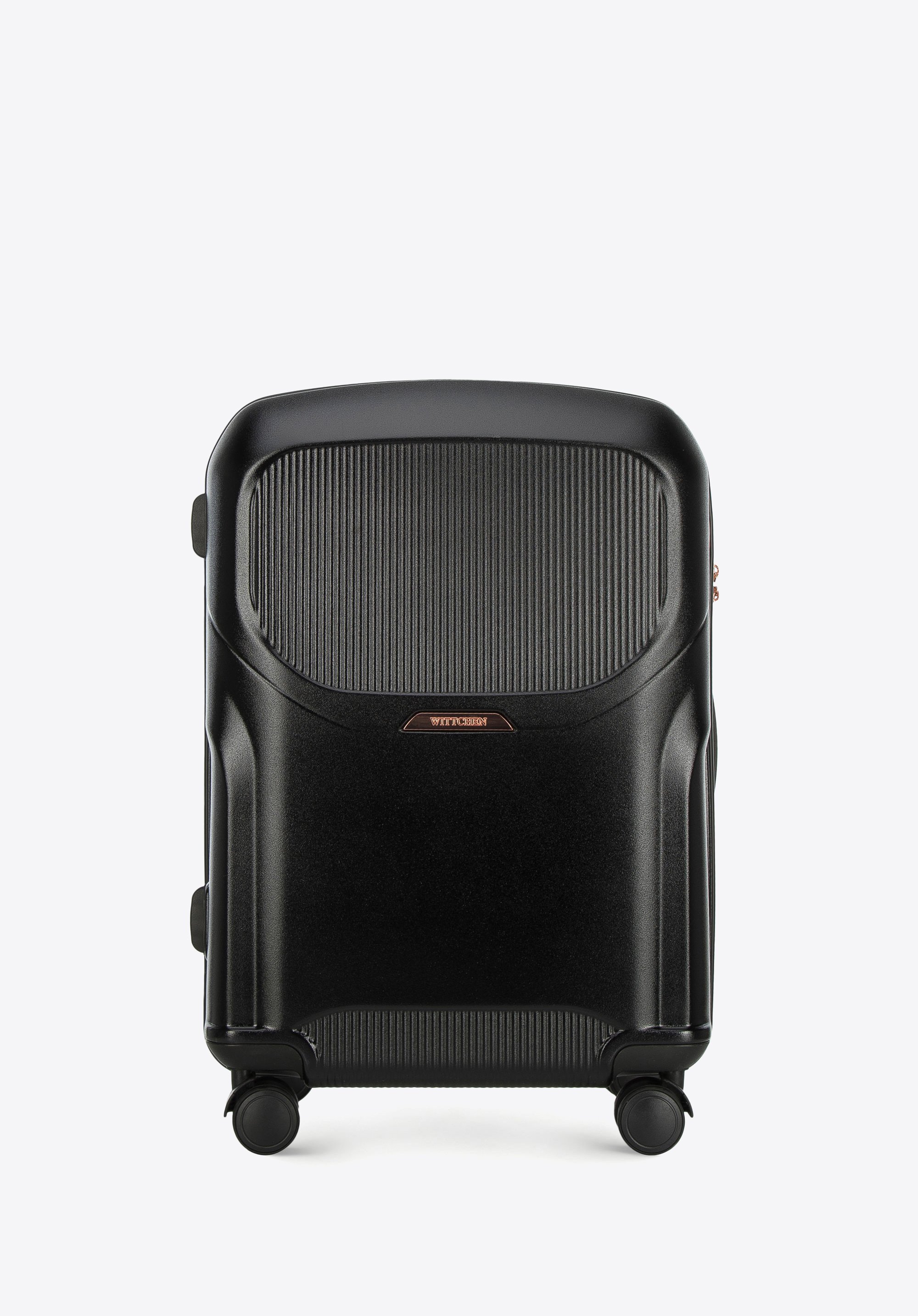 Mittelgroßer Koffer aus Polycarbonat, schwarz, 56-3P-132-10, Bild 1