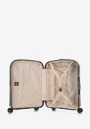 Mittelgroßer Koffer aus Polycarbonat mit roségoldenem Reißverschluss, schwarz, 56-3P-132-10, Bild 5