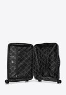 Mittelgroßer Koffer aus Polypropylen mit glänzenden Riemen, schwarz, 56-3T-162-86, Bild 5