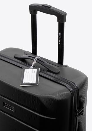Mittlerer Koffer mit Gepäckanhänger, schwarz, 56-3A-652-10Z, Bild 1