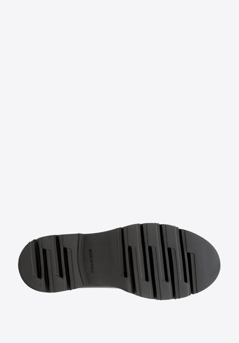 Mokassins aus Leder mit Schnalle, mit dicker Sohle, schwarz, 94-D-101-9-40, Bild 6