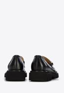 Mokassins für Damen aus Leder mit Schnalle, schwarz, 96-D-111-1-38, Bild 4