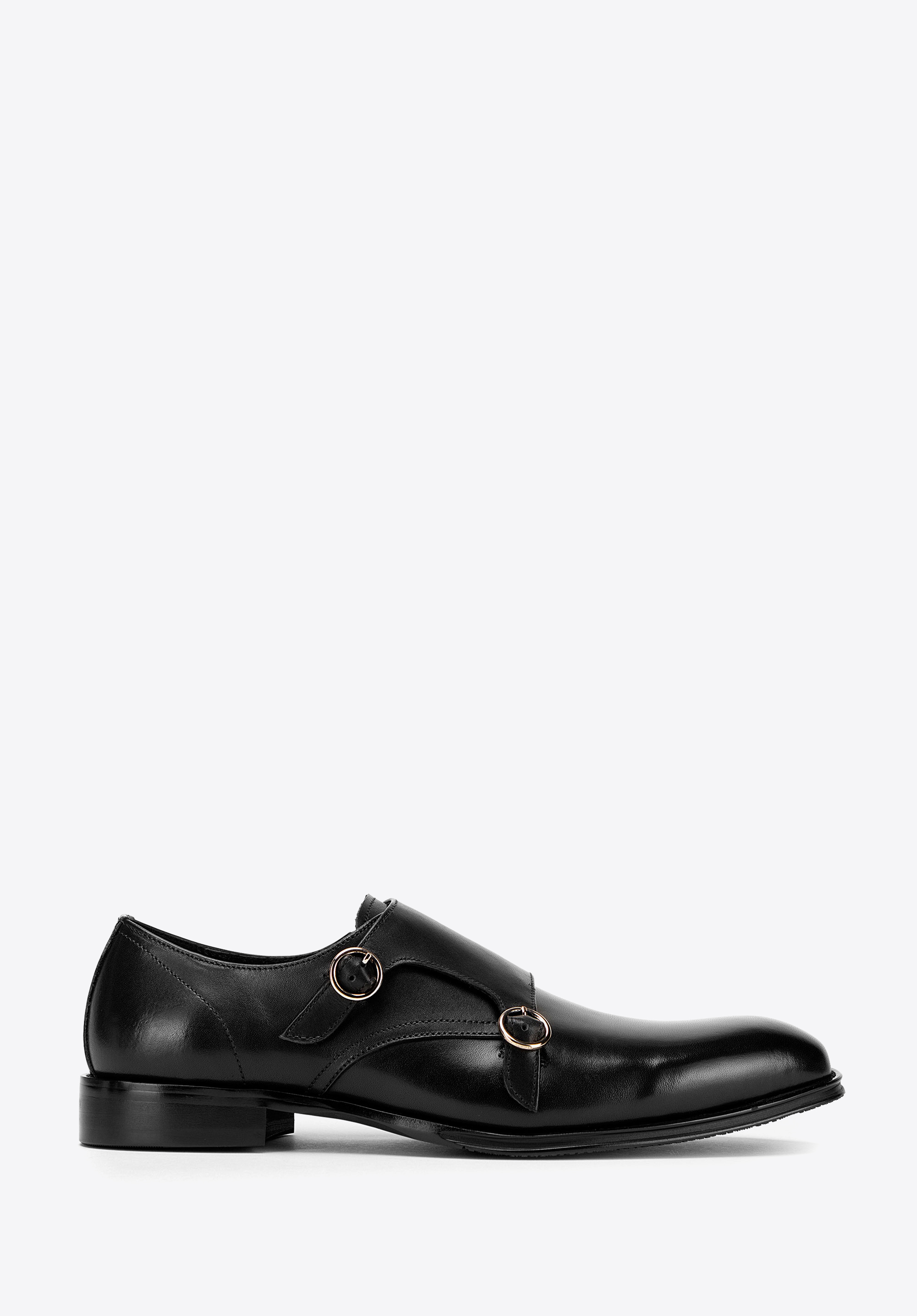 Monk-Schuhe aus Leder, schwarz, 98-M-712-1-41, Bild 1