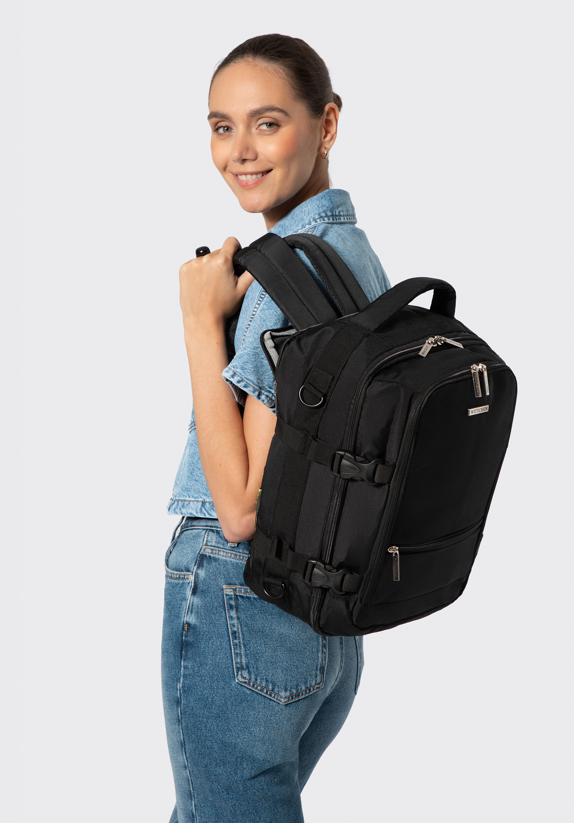 Multifunktionaler 2-in-1-Reiserucksack, schwarz, 29-3P-000-10B, Bild 1