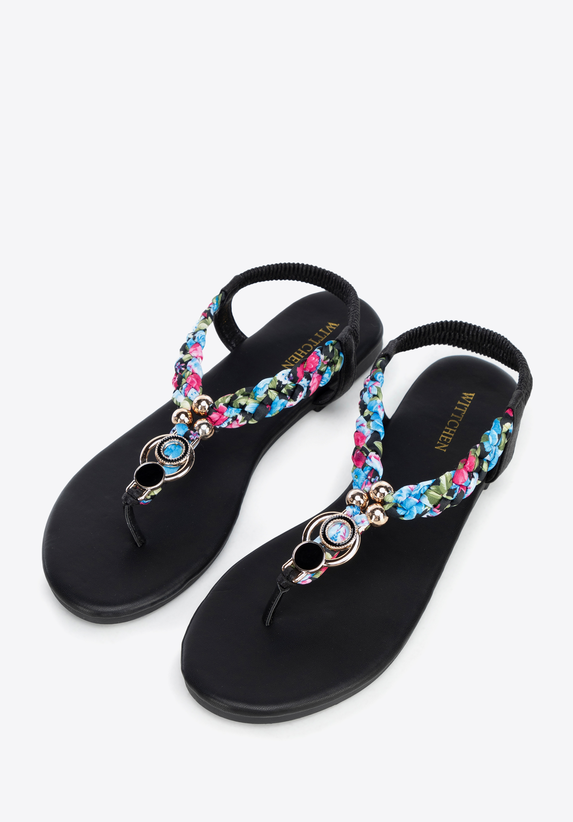 Öko-Leder-Flip-Flops für Damen, schwarz, 100-DP-808-1-41, Bild 1