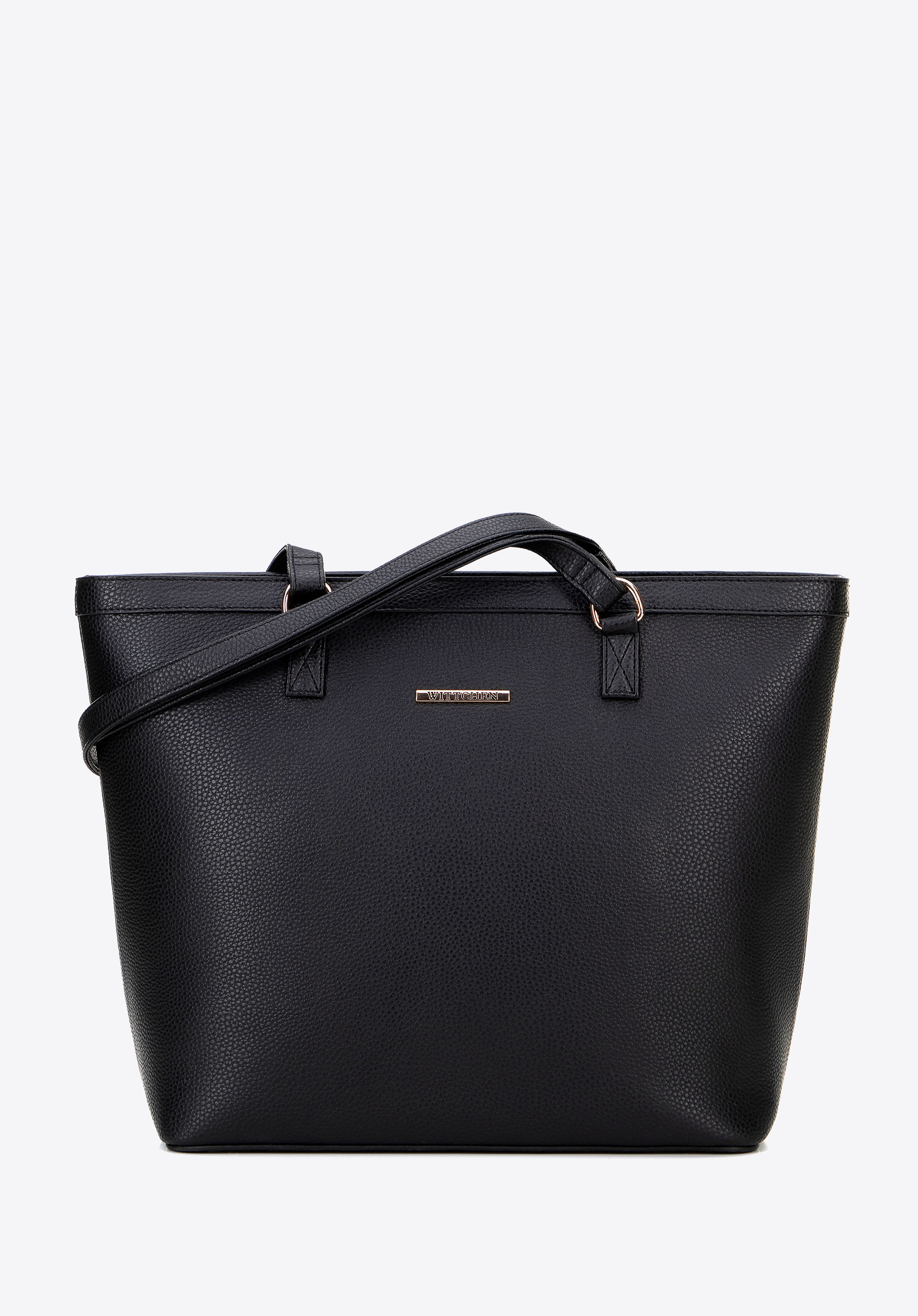 Öko-Leder Shopper für Damen, schwarz, 100-4Y-004-1, Bild 1