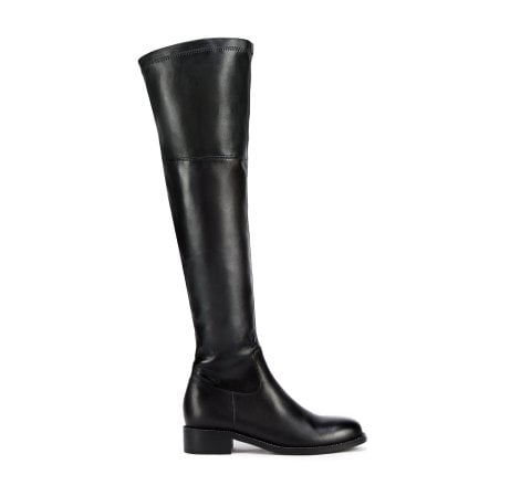 Overknee-Stiefel aus Leder für Damen, schwarz, 95-D-514-1-36, Bild 1