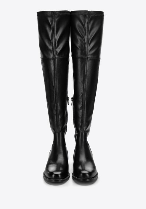 Overknee-Stiefel aus Leder für Damen, schwarz, 97-D-503-1-39, Bild 3